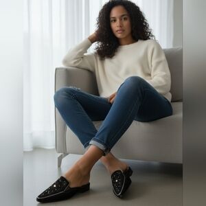 Vintage RARE Donald J. Pliner Couture Shoe Black Suede Italian Made Luxury Celeb